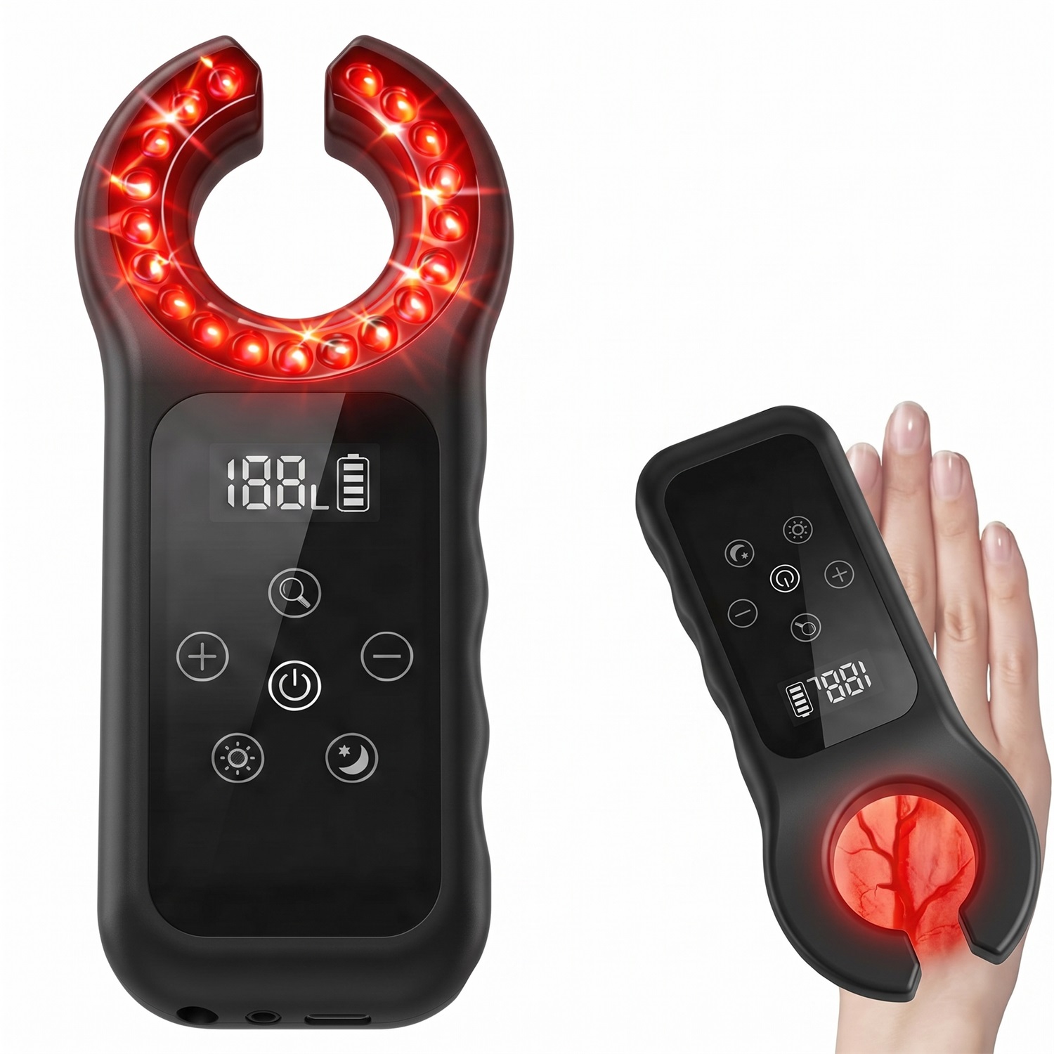 Medical Lab Machines - USB静脈ロケーター、収納ケース付き、ポータブル医療用静脈ファインダーマシン、看護師注射補助器具、ハンドヘルド緊急静脈ビューアー