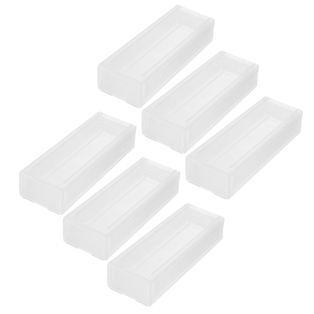Pathology Slide Storage - 顕微鏡スライド用プラスチック6個セット、5枚収納可能、防湿性、密閉性、研究室病理教育用保管