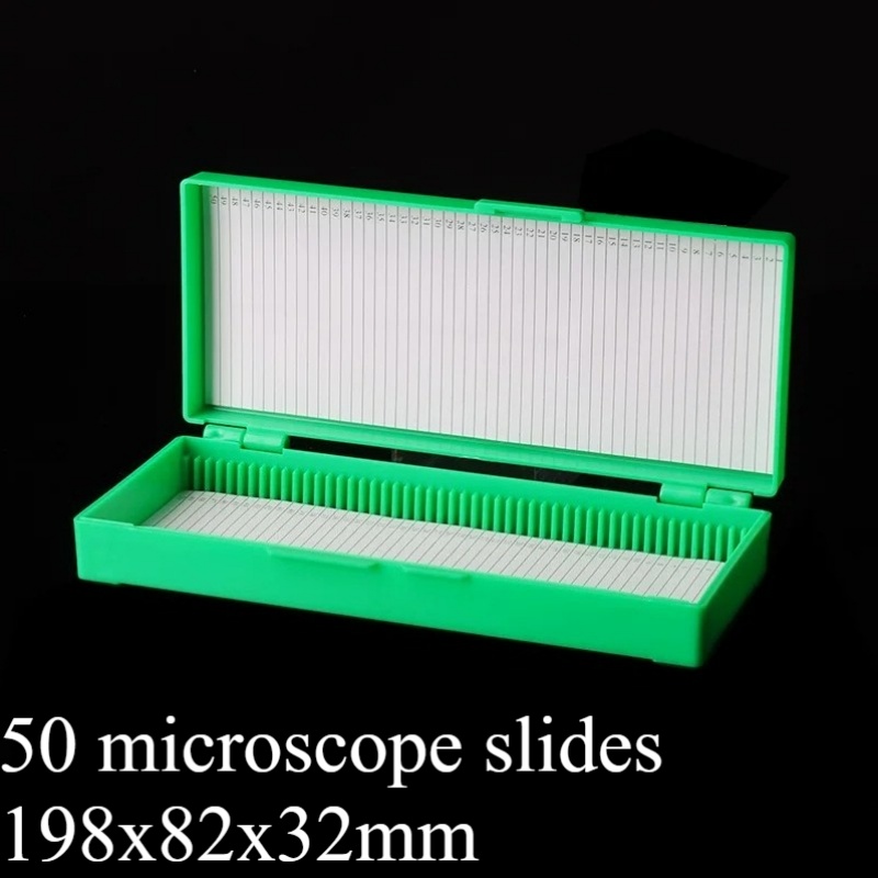Pathology Slide Storage - 5 個の防湿プラスチック製顕微鏡スライドボックス病理標本ガラススライド収納ホルダー研究室用