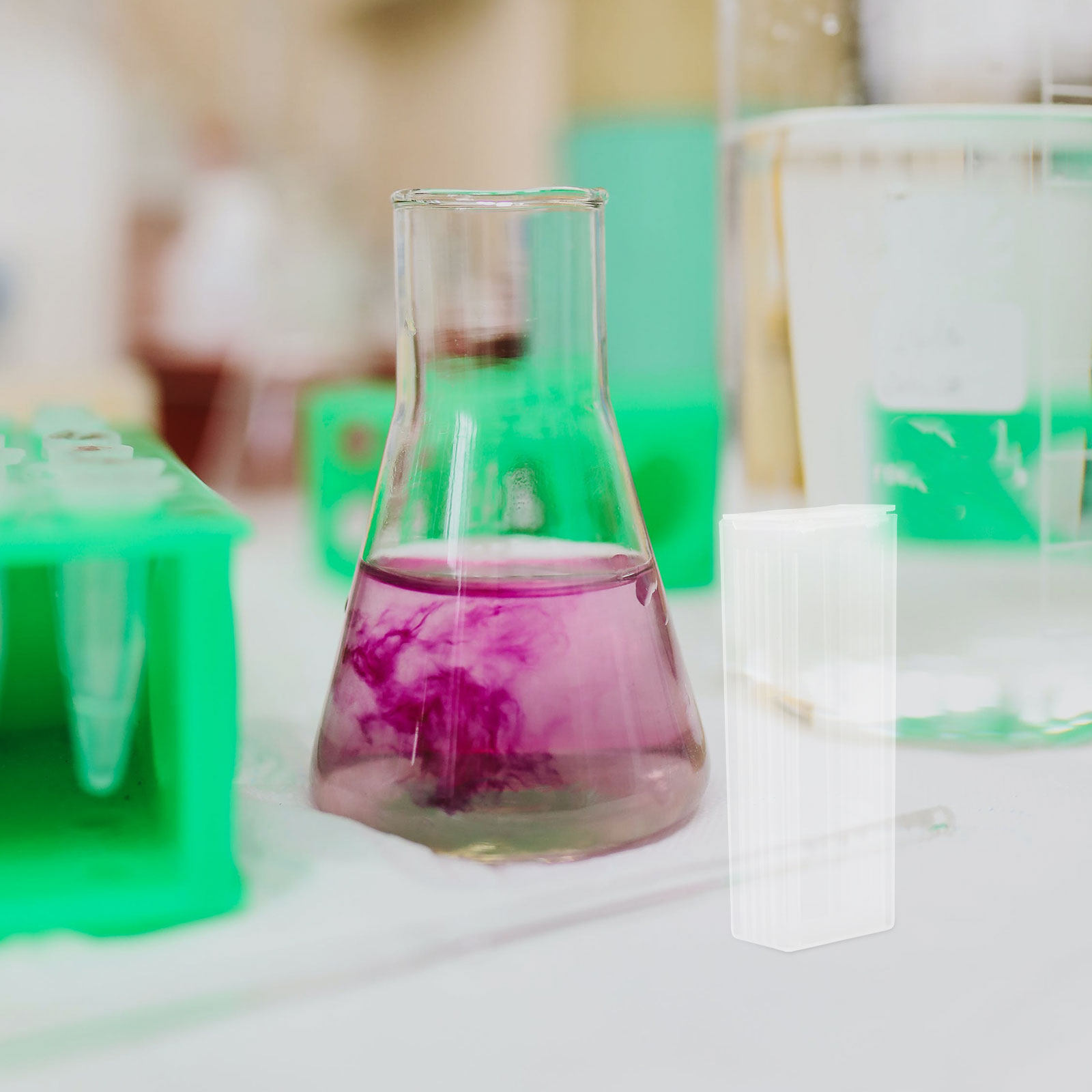 Pathology Slide Storage - 5個入りスライド収納ボックス 病理学ラボ用ABSプラスチック製スライドケース 顕微鏡スライド用 スロット付き分離チャンネル クイッククリーン