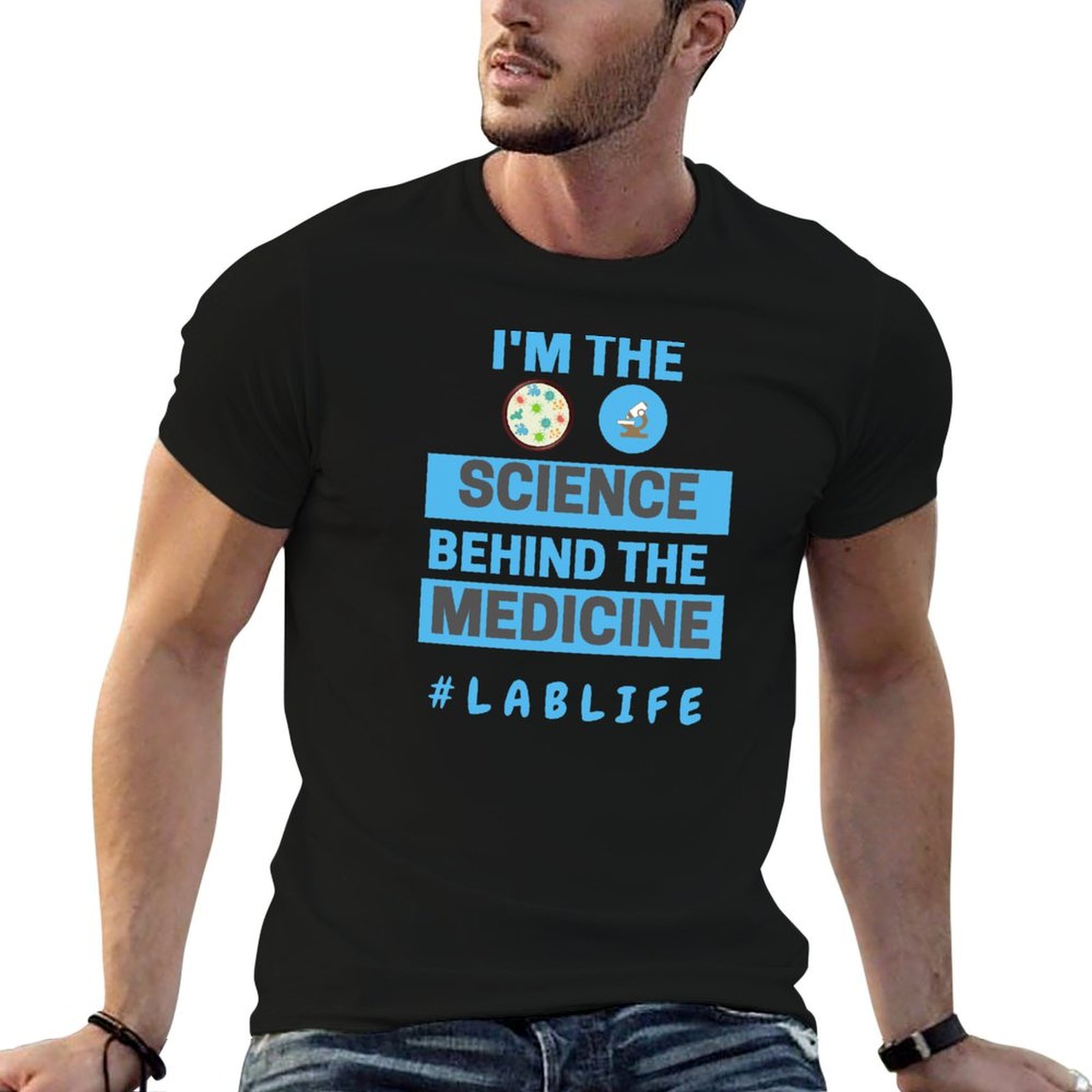 Medical Lab Scientist - 私は医学の背後にある科学者です # LABLIFE 医療研究所科学者 Tシャツ お祝い用シンプル