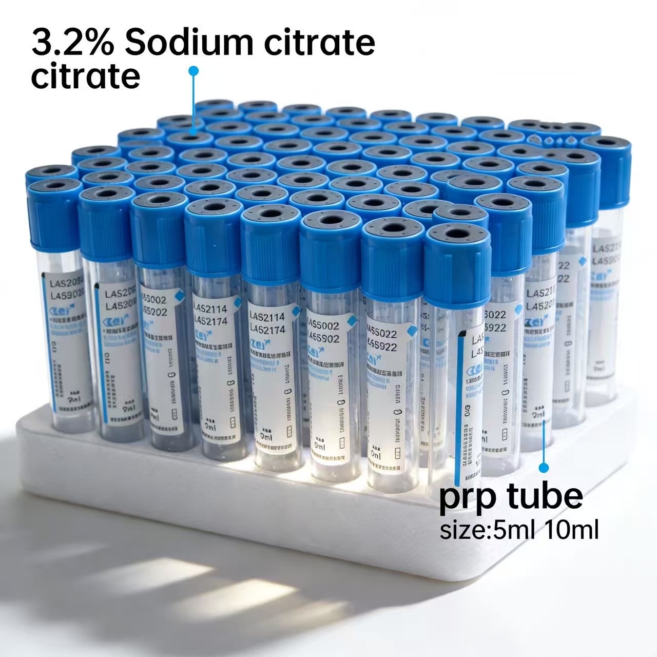 Medical Lab Blood Test - 5ml/10ml 使い捨て真空採血管 3.2% クエン酸ナトリウム PT チューブ