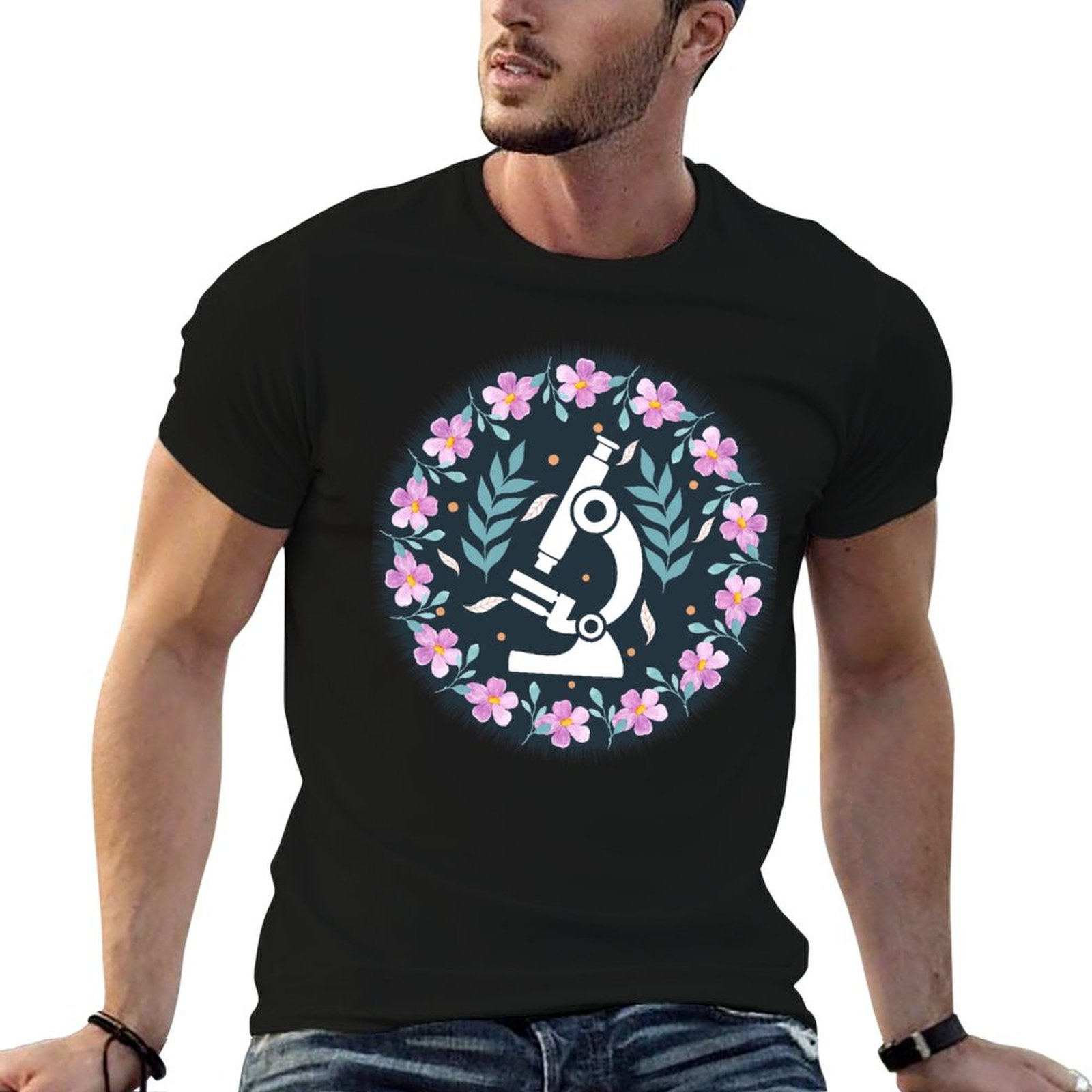 Medical Lab Scientist - カラフルなフォークマイクロスコープ - 医療研究所の科学者 Tシャツ 面白い Tシャツ