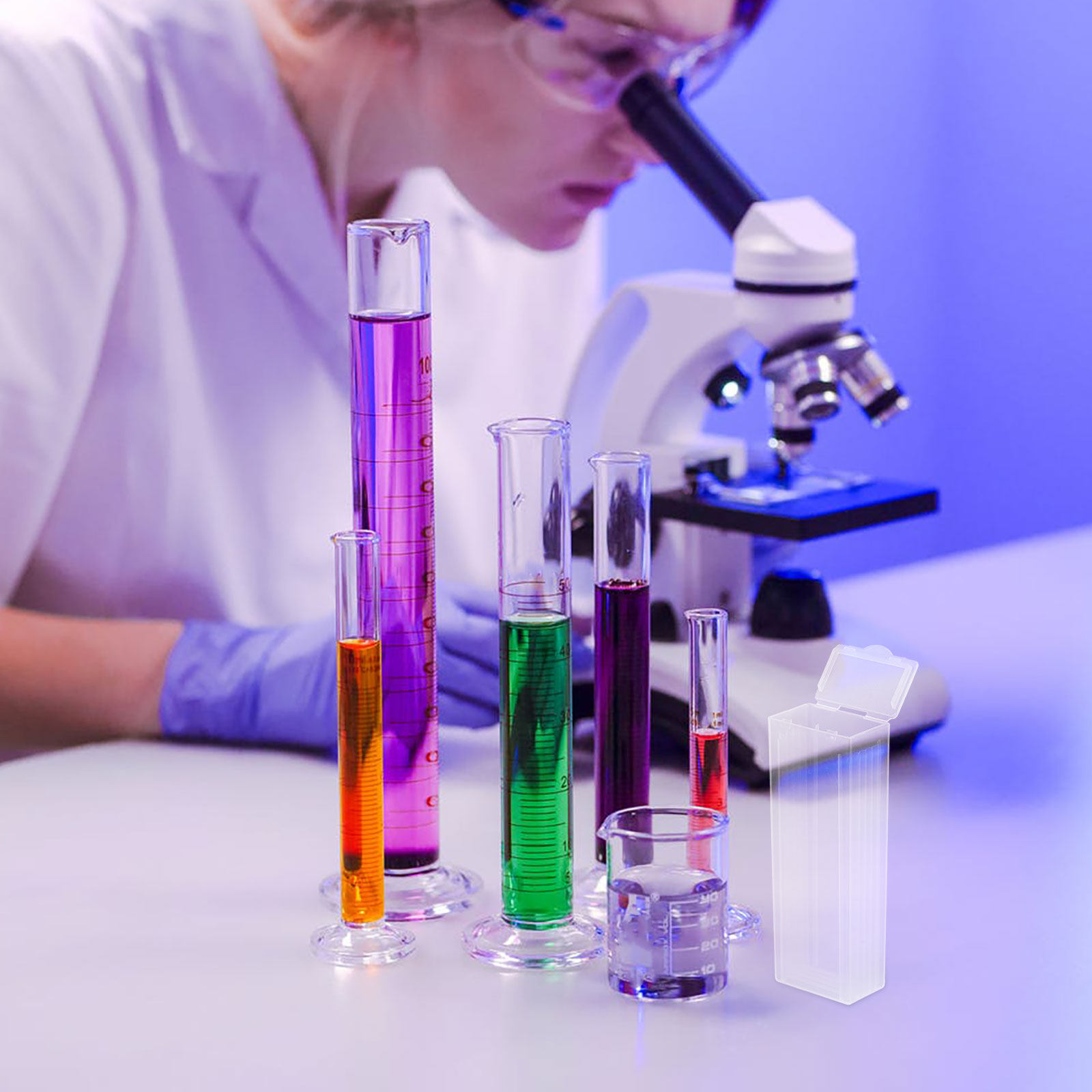 5個入りスライド収納ボックス 病理学ラボ用ABSプラスチック - Pathology Slide Storage のレビューと価格