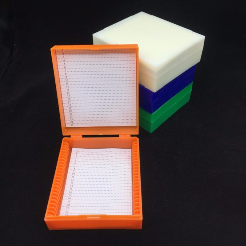 2 個のプラスチック製顕微鏡スライドボックスホルダーケースラ - Pathology Slide Storage のレビューと価格